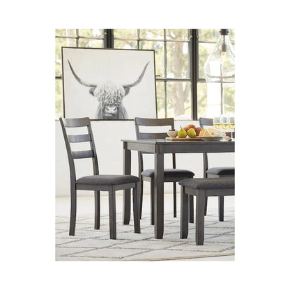 Bridson Rectangular Dining Room Table Set of 6 - Gray