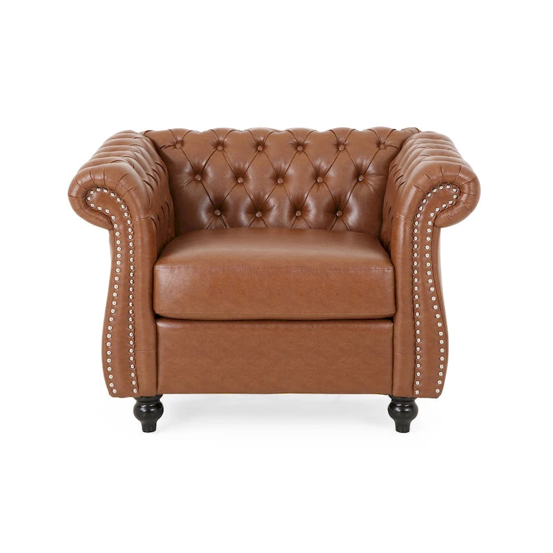 Silverdale Traditional Chesterfield Club Chair by Christopher Knight Home