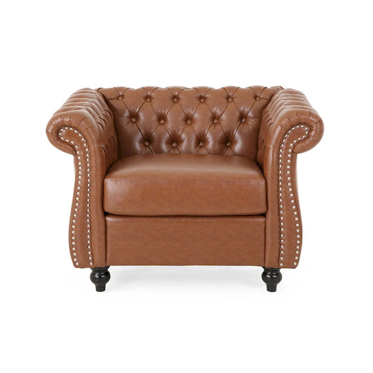 Silverdale Traditional Chesterfield Club Chair by Christopher Knight Home