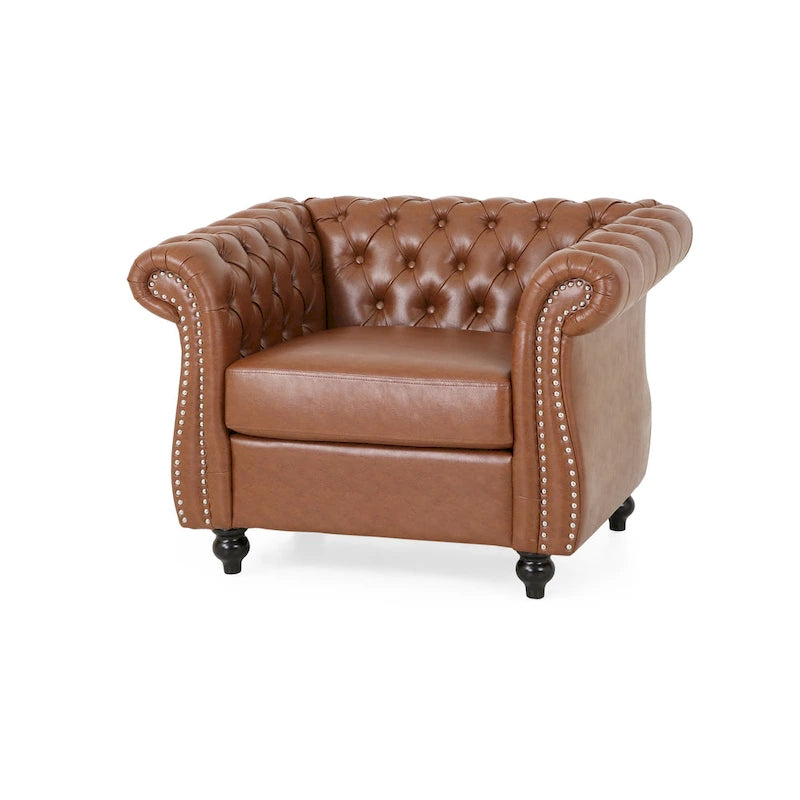 Silverdale Traditional Chesterfield Club Chair by Christopher Knight Home