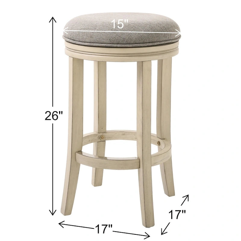 NewRidge Home Victoria 26 Counter Height 360-Degree Swivel Bar Stool