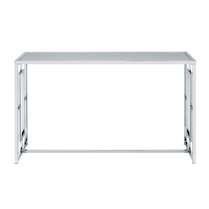 Glitterati Glam Chrome 48-inch Ripple Glass Sofa Table by Furniture of America