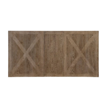 Roundhill Furniture Birmingham Nailhead 8-Piece Table with Nail Head Bench and Arm Chair Dining Set, Driftwood