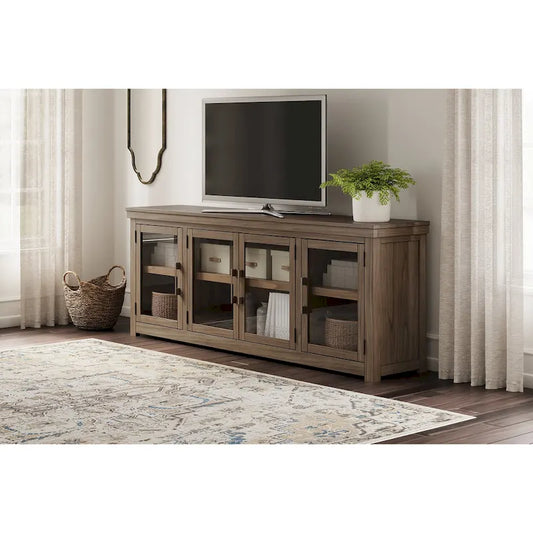 Signature Design by Ashley Boardernest Brown 85 TV Stand for TVs up to 97 - 85W x 18D x 33H