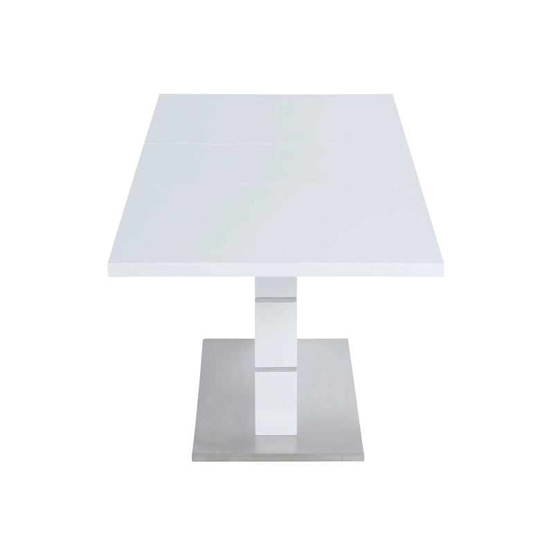 Somette Richard White and Stainless Steel 2-Piece Dining Set