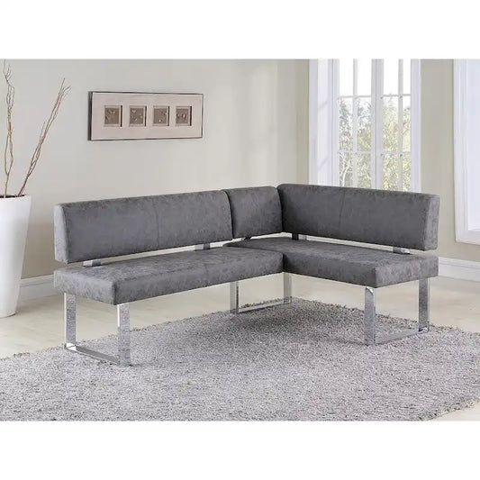 Somette Gene Dark Grey Reversible Dining Nook - 48.81 X 71.25 X 33.46