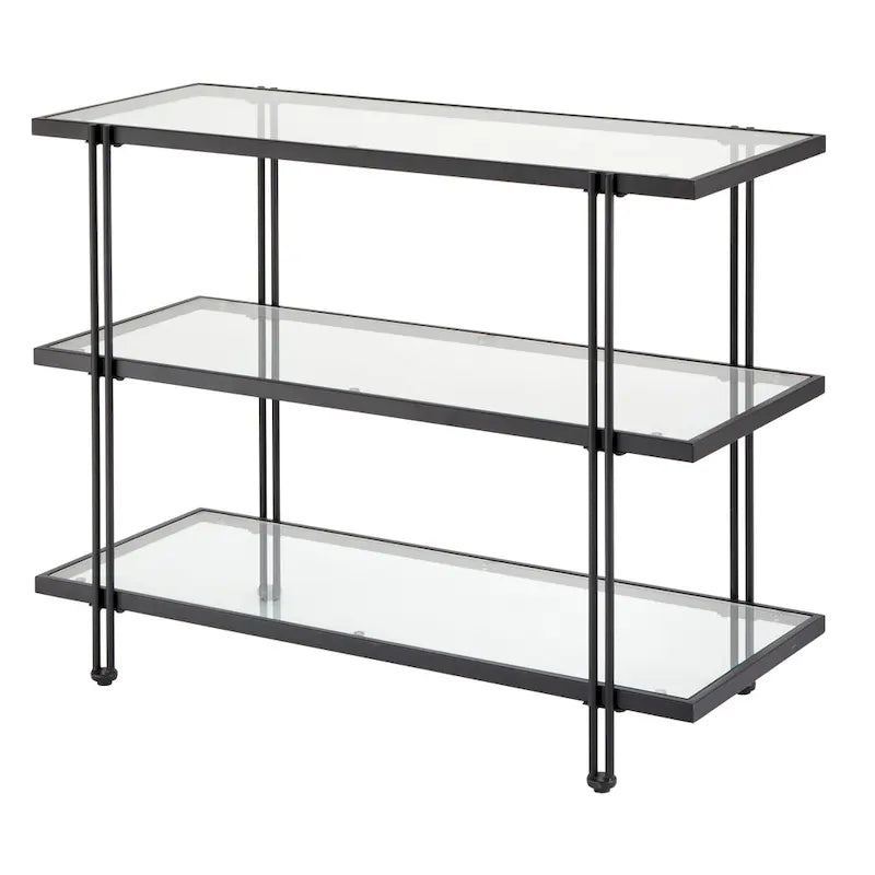 Lifestorey Folio Metal and Glass Sofa Table