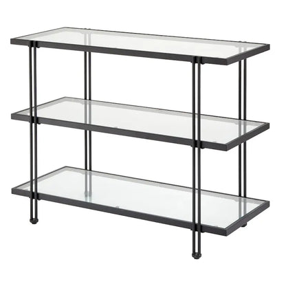 Lifestorey Folio Metal and Glass Sofa Table