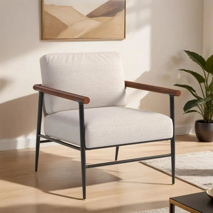 Ebello Comfy Simple Upholstered Single Armchair for Living Room