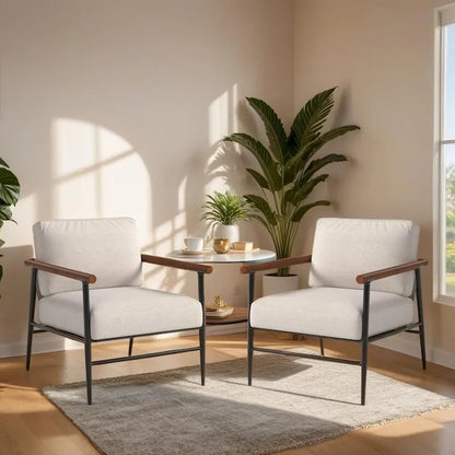 Ebello Comfy Simple Upholstered Single Armchair for Living Room