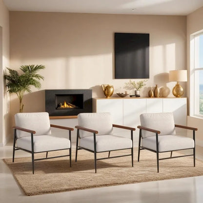 Ebello Comfy Simple Upholstered Single Armchair for Living Room