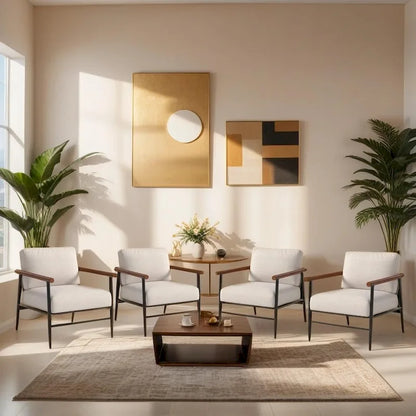 Ebello Comfy Simple Upholstered Single Armchair for Living Room