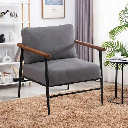 Ebello Comfy Simple Upholstered Single Armchair for Living Room