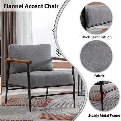 Ebello Comfy Simple Upholstered Single Armchair for Living Room