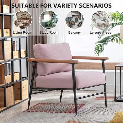 Ebello Comfy Simple Upholstered Single Armchair for Living Room