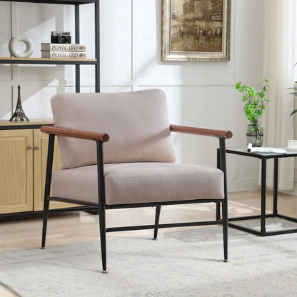 Ebello Comfy Simple Upholstered Single Armchair for Living Room