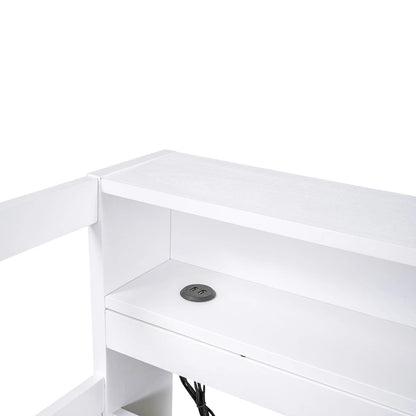 Twin XL Wood Daybed with 2 Trundles and USB Charging Design