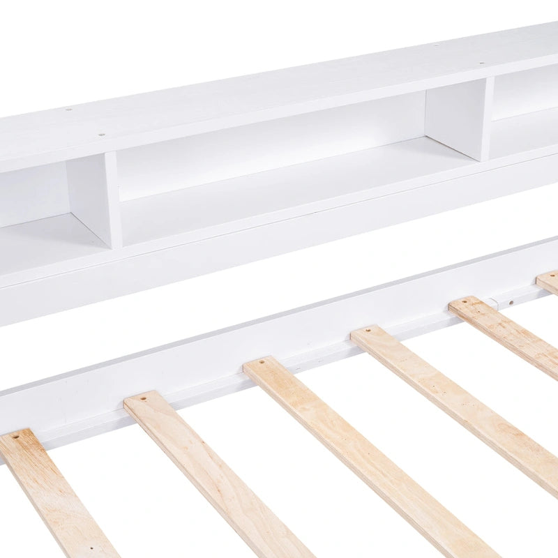 Twin XL Wood Daybed with 2 Trundles and USB Charging Design