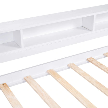 Twin XL Wood Daybed with 2 Trundles and USB Charging Design