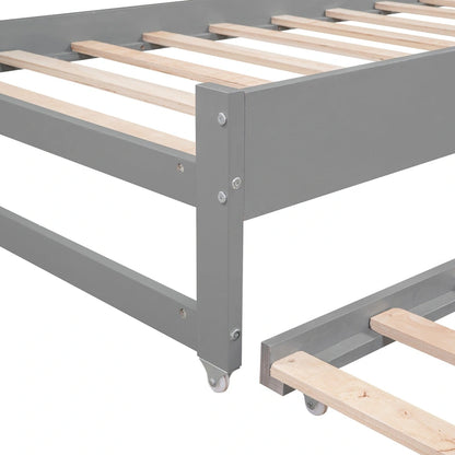 Twin XL Wood Daybed with 2 Trundles and USB Charging Design