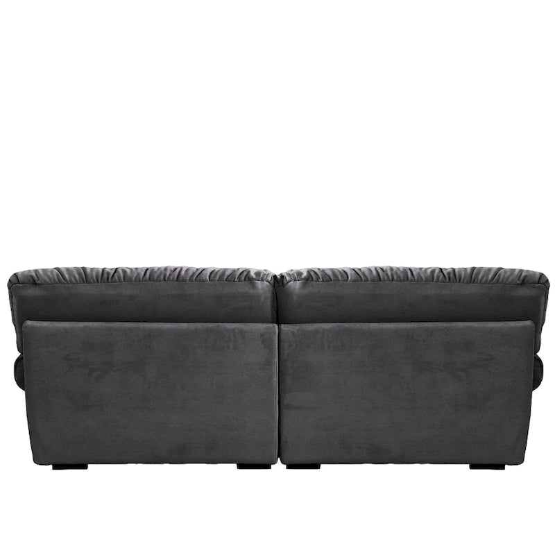 89 Suede Sectional Sofa Cloud Shape Couch for Living Room