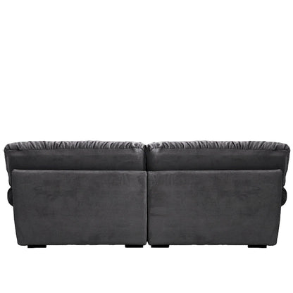 89 Suede Sectional Sofa Cloud Shape Couch for Living Room