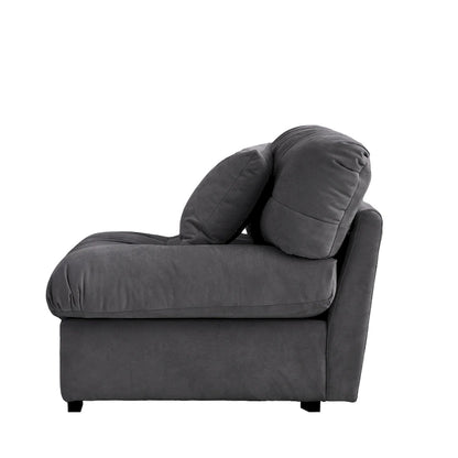 89 Suede Sectional Sofa Cloud Shape Couch for Living Room