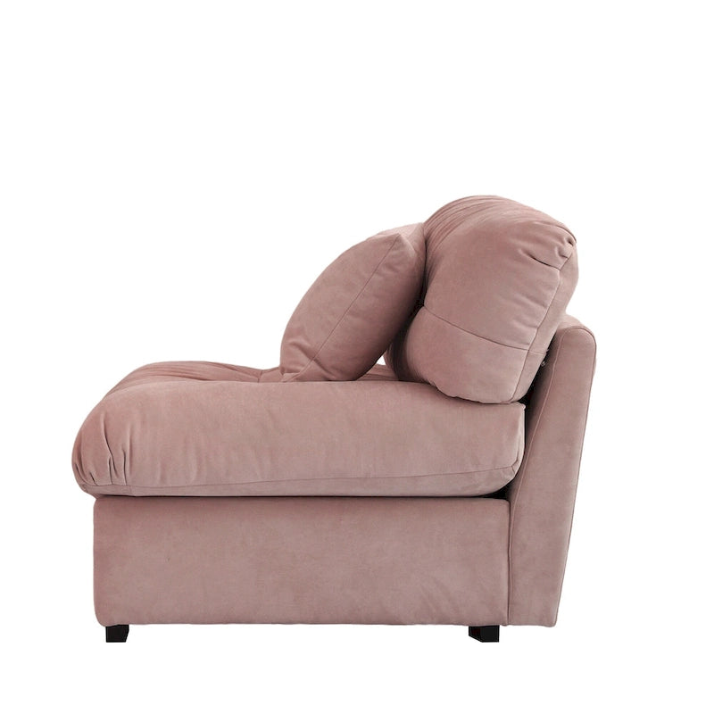 89 Suede Sectional Sofa Cloud Shape Couch for Living Room