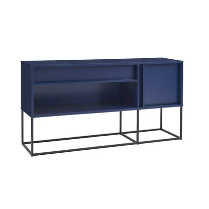 DH BASIC Modern 60-inch 16 Colors LED TV Stand with One Drawer and Metal Legs by Denhour