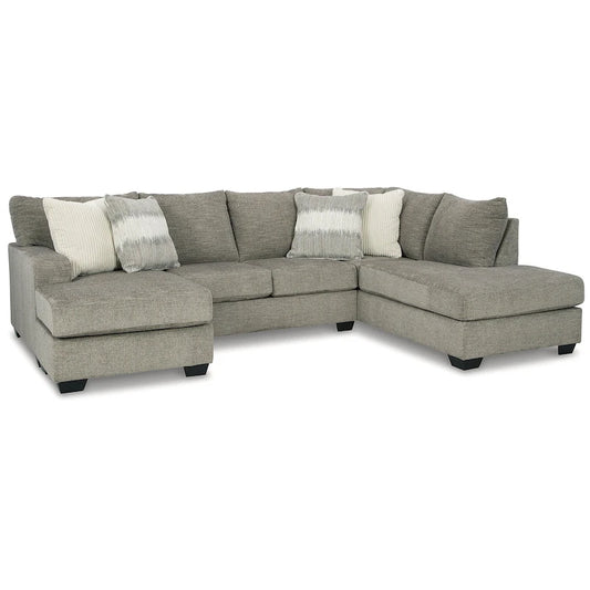 Signature Design by Ashley Creswell Gray 2-Piece Sectional with Chaise - 125W x 87D x 39H