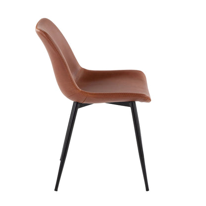 Carson Carrington Kantsjo Industrial Vintage Faux Leather Dining Chair (Set of 2)