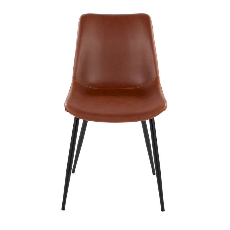 Carson Carrington Kantsjo Industrial Vintage Faux Leather Dining Chair (Set of 2)