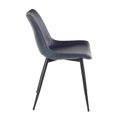 Carson Carrington Kantsjo Industrial Vintage Faux Leather Dining Chair (Set of 2)