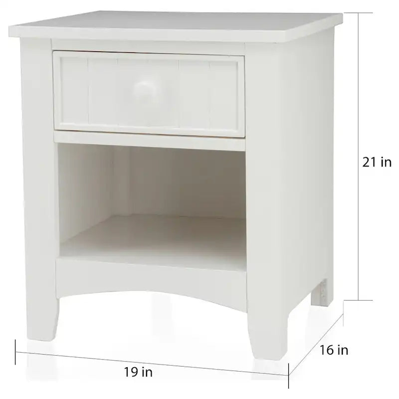 Ettrick Transitional Espresso Wood 1-Drawer Night Stand by Copper Grove