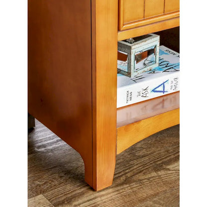 Ettrick Transitional Espresso Wood 1-Drawer Night Stand by Copper Grove