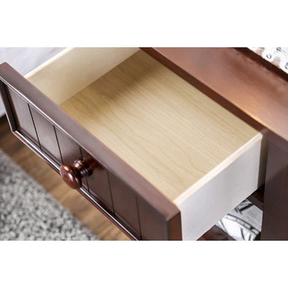 Ettrick Transitional Espresso Wood 1-Drawer Night Stand by Copper Grove