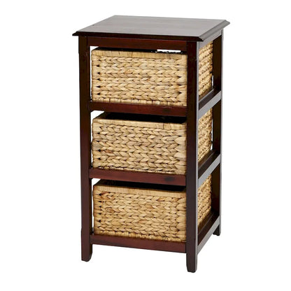 Copper Grove Turtle Mountain Braided Straw-grass Basket Storage Tower