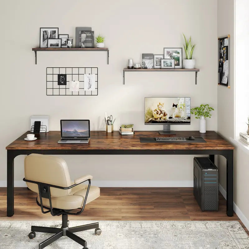 78.7 Inches Extra Long Computer Desk 2 Person Desk Large Writing Desk