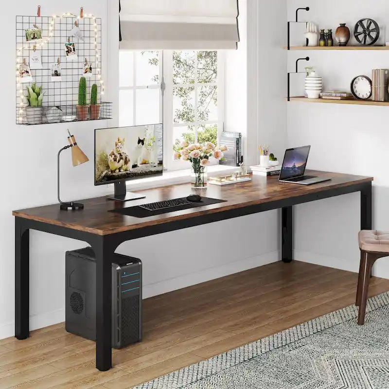 78.7 Inches Extra Long Computer Desk 2 Person Desk Large Writing Desk