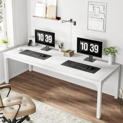 78.7 Inches Extra Long Computer Desk 2 Person Desk Large Writing Desk