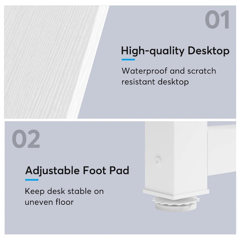 78.7 Inches Extra Long Computer Desk 2 Person Desk Large Writing Desk