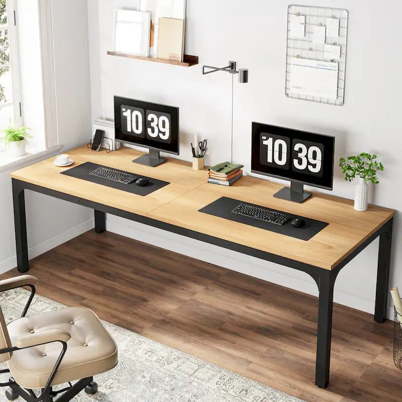 78.7 Inches Extra Long Computer Desk 2 Person Desk Large Writing Desk