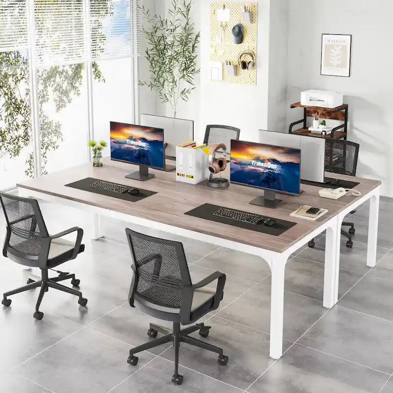 78.7 Inches Extra Long Computer Desk 2 Person Desk Large Writing Desk