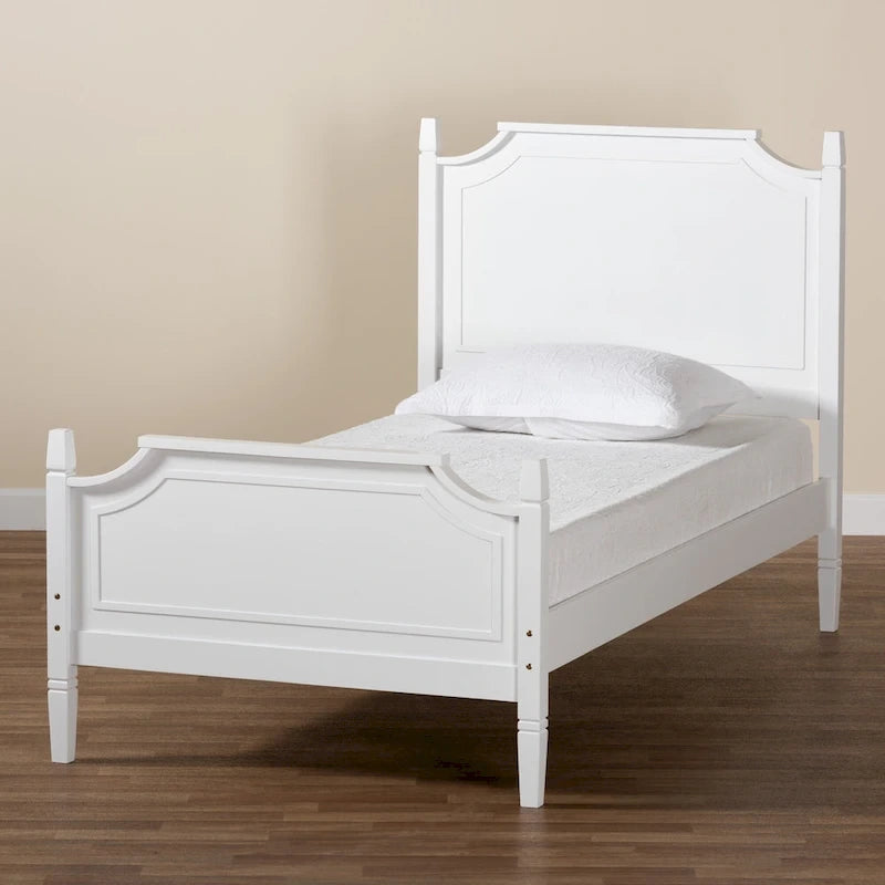 Mariana Classic and Traditional White Finished Wood Platform Bed