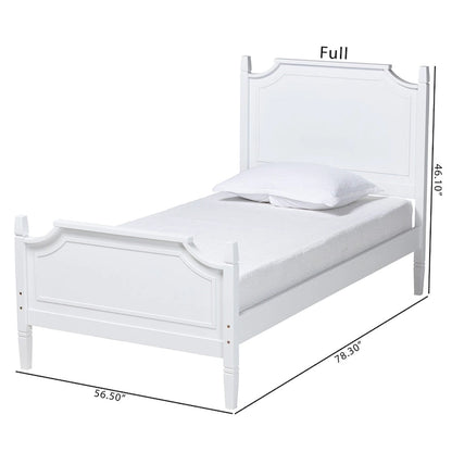 Mariana Classic and Traditional White Finished Wood Platform Bed