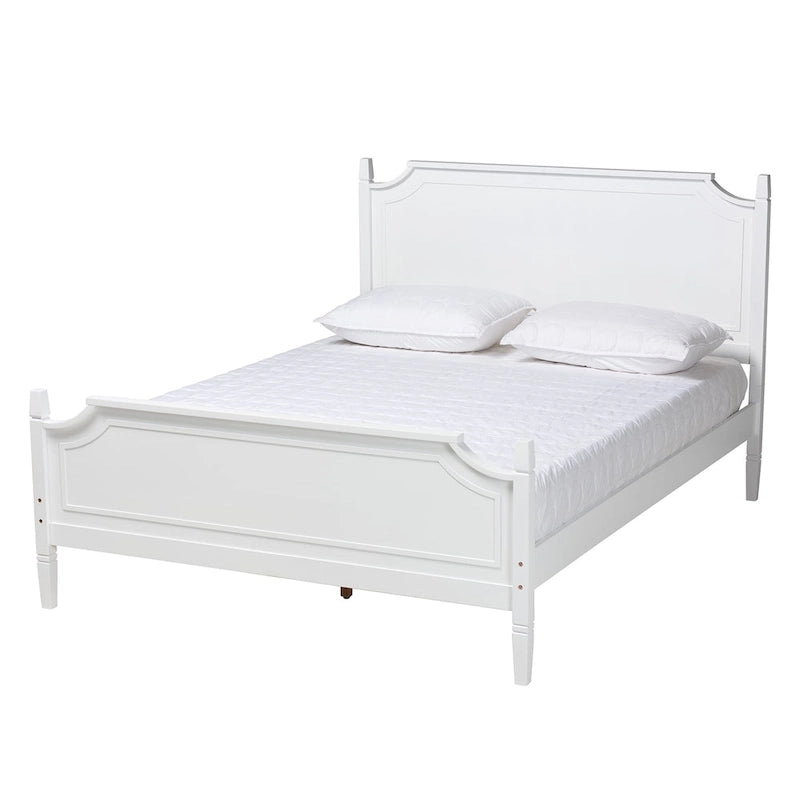 Mariana Classic and Traditional White Finished Wood Platform Bed