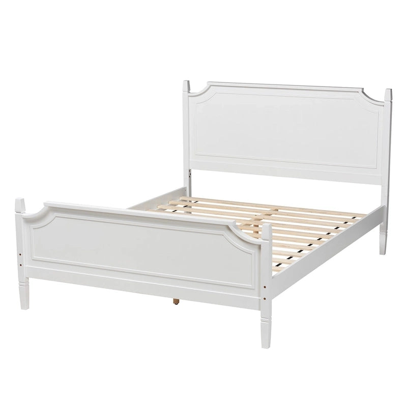 Mariana Classic and Traditional White Finished Wood Platform Bed
