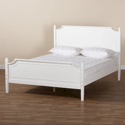 Mariana Classic and Traditional White Finished Wood Platform Bed