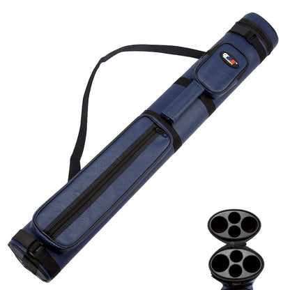 GSE 2x2 Oval Hard Billiard Pool Cue Stick Carrying Case, Billiard Cue Case Holds 2 Butts/2 Shafts (5 Colors)