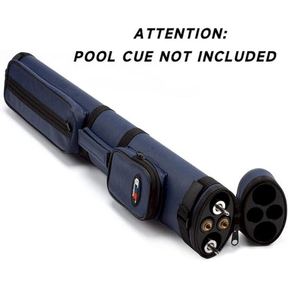 GSE 2x2 Oval Hard Billiard Pool Cue Stick Carrying Case, Billiard Cue Case Holds 2 Butts/2 Shafts (5 Colors)